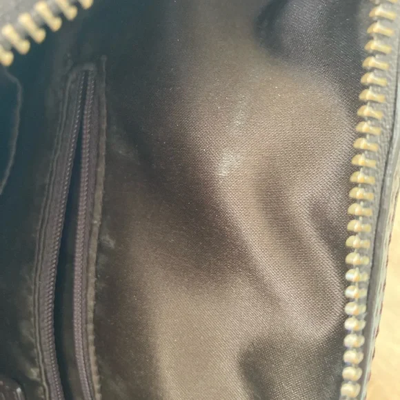 Coach Brown Woven Leather Kristin bag with Gold-tone Hardware - Picture 8 of 10